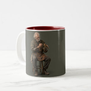 Alte Hände Zweifarbige Tasse