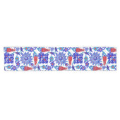 Alte handgefertigte türkische Blütenmuster Kurzer Tischläufer (Horizontal)