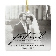 Alte Handschrift des ersten Weihnachtens Hochzeits