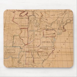 Alte handschriftliche Karte der Vereinigten Staate Mousepad