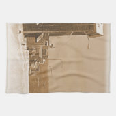 Alte Hauptstraße im Schnee Geschirrtuch (Horizontal)