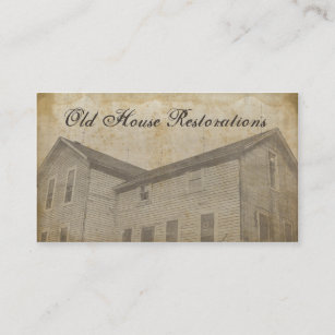 Alte Haus-Wiederherstellungs-Papier-Visitenkarte Visitenkarte