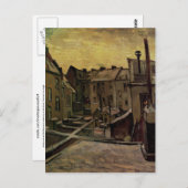 Alte Häuser in Antwerpen, Schnee, Vincent van Gogh Postkarte (Vorne/Hinten)