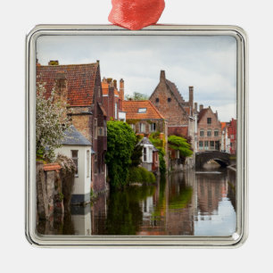 Alte Häuser in Brügge, Belgien Ornament Aus Metall