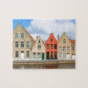 Alte Häuser in Brügge, Belgien Puzzle