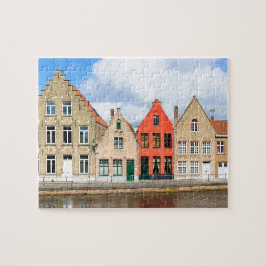 Alte Häuser in Brügge, Belgien Puzzle (Horizontal)