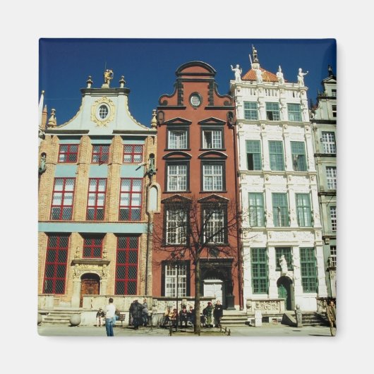 Alte Häuser in Danzig Magnet (Vorne)
