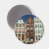 Alte Häuser in Danzig Magnet (Vorderseite/Rückseite)