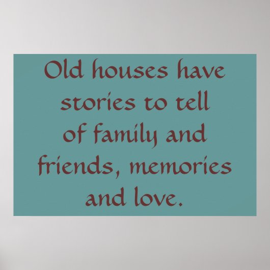 Alte Häuser Poster (Vorne)