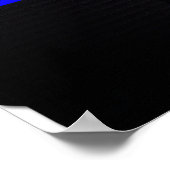 Alte Hausmusik inspiriert blaue Kassette Poster (Ecke)