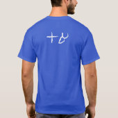 Alte hebräische Alephbet-weiße Typografie T-Shirt (Rückseite)