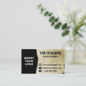 Alte heftige PapierVisitenkarte Visitenkarte (Stehend Vorderseite)