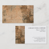 Alte heftige Vintage Zeitung eine Visitenkarte (Vorne/Hinten)