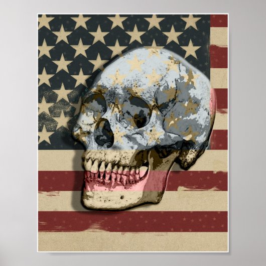 Alte Herrlichkeit lächelnd Skull Modernes Wall Art Poster (Vorne)