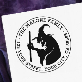 Alte Hexe Halloween Rücksendeadresse Gummi Briefma Gummistempel