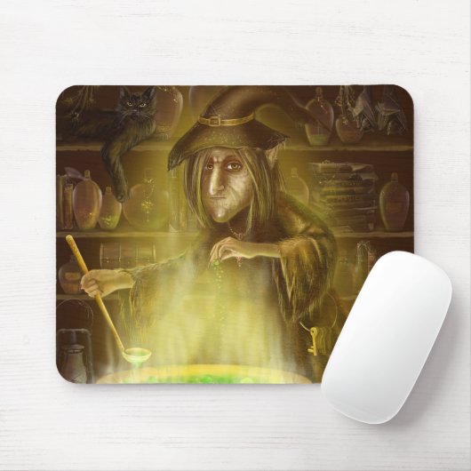 Alte Hexe Mousepad (Mit Mouse)