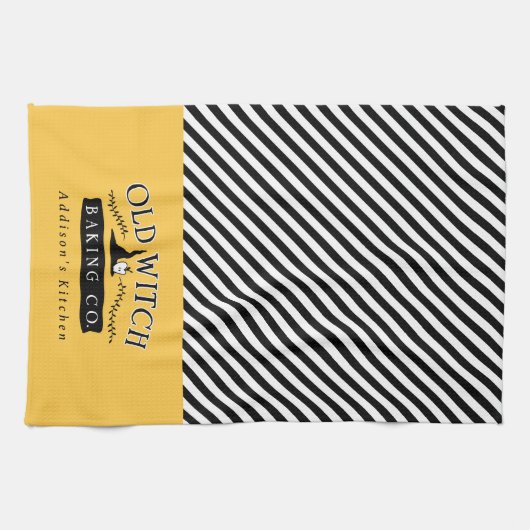 Alte Hexenbackfirma Personalisiert Geschirrtuch (Horizontal)