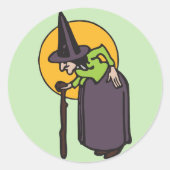 Alte Hexenkleber Runder Aufkleber (Vorderseite)