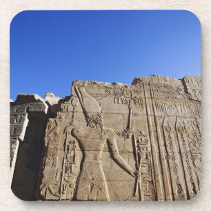 Alte Hieroglyphen an der Wand, Tempel von Karnak, Untersetzer