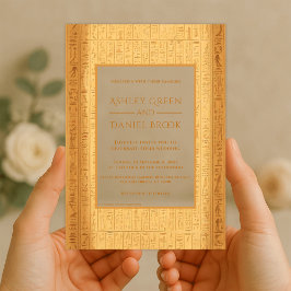 Alte Hieroglyphische Motive ägyptische Hochzeit Acryleinladungen