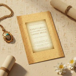 Alte Hieroglyphische Motive ägyptische Hochzeit Einladung