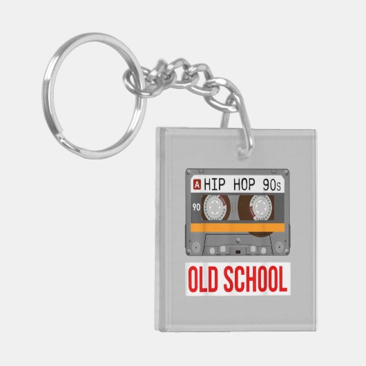 Alte Hip Hop Cassette Tape Rap Musikliebhaber Schlüsselanhänger (Vorderseite links)
