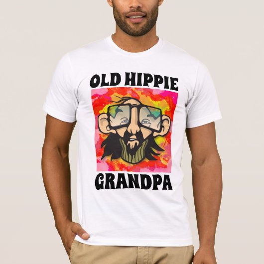 ALTE HIPPIE-GRANDPA-T - SHIRT (Vorderseite)