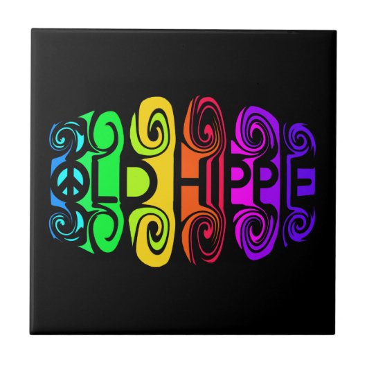 ALTE HIPPIE-Kachel Fliese (Vorderseite)