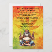 Alte Hippie Man Birthday Party Einladung (Vorderseite)