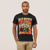 ALTE HIPPIE-MÄNNER VINTAGE T - SHIRT AM GEBURTSTAG (Vorne ganz)