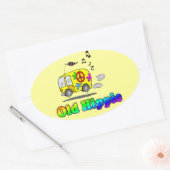 Alte Hippie Oval Sticker (Umschlag)