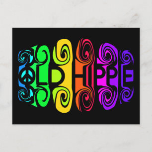 ALTE HIPPIE-Postkarte, anpassen Postkarte