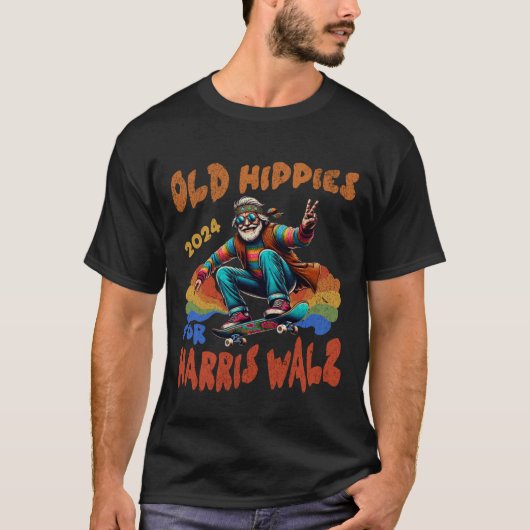 Alte Hippies für Harris Walz 2024 T - Shirt (Vorderseite)