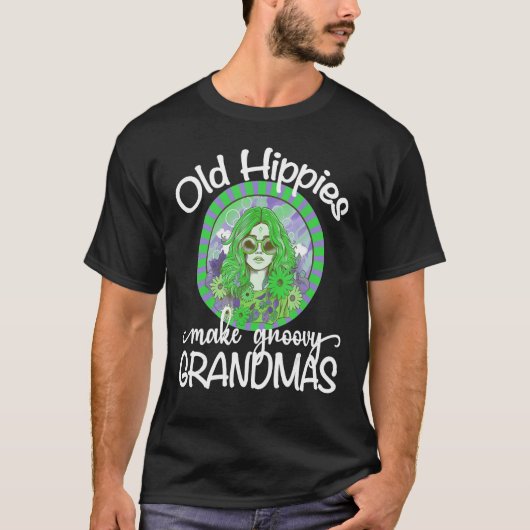 Alte Hippies machen Groovy Grandmas Retro 70er Gra T-Shirt (Vorderseite)