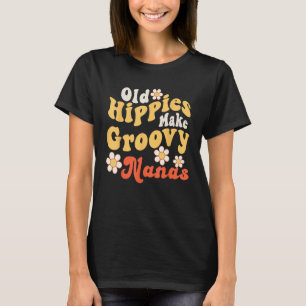 Alte Hippies machen Groovy Nanas Retro 70er Daisy  T-Shirt