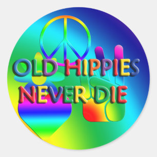 Alte Hippies nie Die Aufkleber