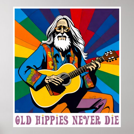 Alte Hippies nie Die Poster (Vorne)