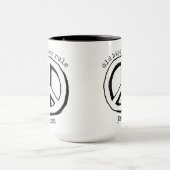 Alte Hippies Regel, Friedenszeichen Kaffee Tasse (Zentrum)