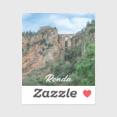 Alte historische Brücke in Ronda, Spanien Aufkleber (Blatt)