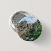 Alte historische Brücke in Ronda, Spanien Button (Vorne & Hinten)