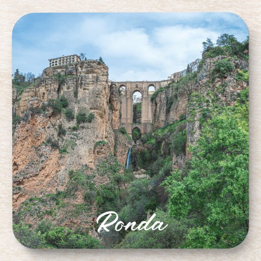 Alte historische Brücke in Ronda, Spanien Getränkeuntersetzer (Vorderseite)