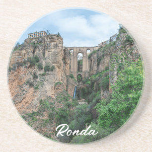 Alte historische Brücke in Ronda, Spanien Getränkeuntersetzer