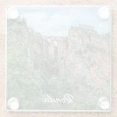 Alte historische Brücke in Ronda, Spanien Glasuntersetzer (Rückseite)