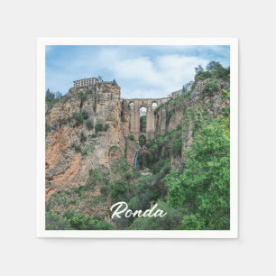Alte historische Brücke in Ronda, Spanien Serviette