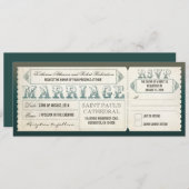 alte Hochzeitsfeier - Eintrittskarten & UAWG Einladung (Vorne/Hinten)