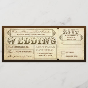 Alte Hochzeitstickets mit UAWG Einladung