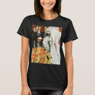 Alte Hochzeitszeremonie mit Braut und Bräutigam T-Shirt