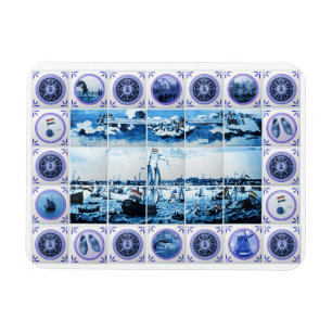 Alte Holland Delft Blau Delftware Stil Fliesen Mur Magnet