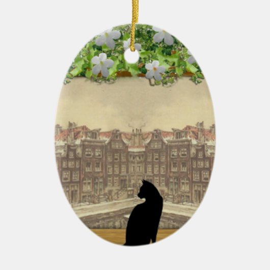 Alte holländische Sicht Keramik Ornament (Vorne)