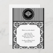 Alte Hollywood-Damast-Party Einladung (Vorne/Hinten)